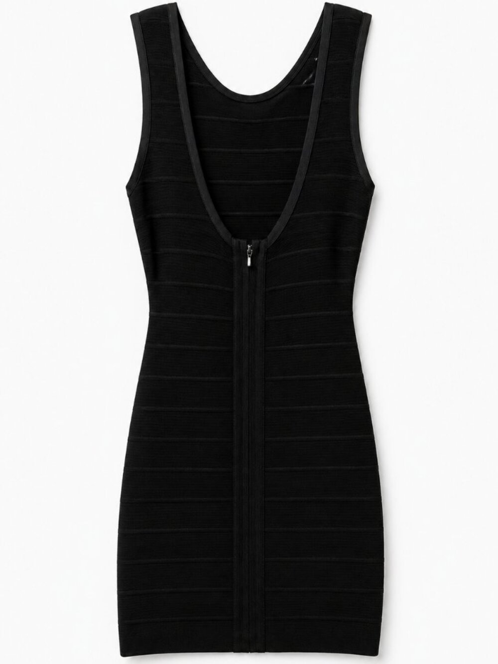 Hervé Léger Black Bandage Bodycon Mini Dress Size Small Iconic Stretch